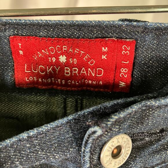 Lucky Brand 121 Heritage Slim Jeans Mens 28x32 Dark Wash Denim Mid Rise - Picture 8 of 16